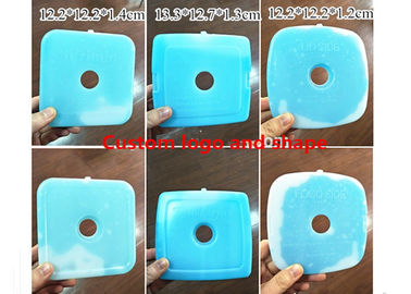 음식 12.2 * 12.2 * 1.2cm를 위한 주문 파란 단단한 플라스틱 얼음주머니